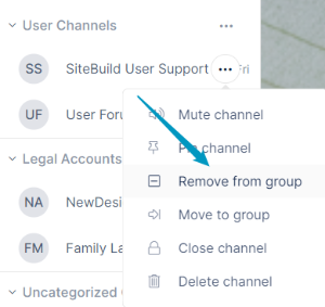 Remove from group option